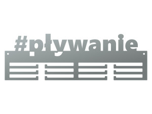 Wieszak na medale #PŁYWANIE 40 cm - srebrny