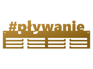 Wieszak na medale #PŁYWANIE 40 cm - złoty