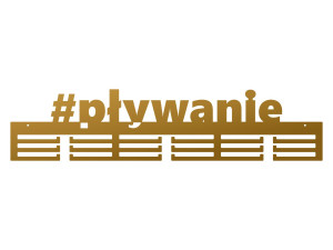 Wieszak na medale #PŁYWANIE 80 cm - złoty