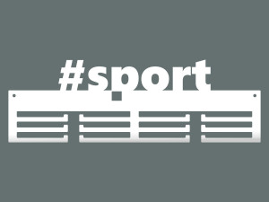 Wieszak na medale #SPORT 40 cm - biały matowy
