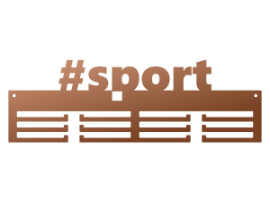 Wieszak na medale #SPORT 40 cm - miedziany