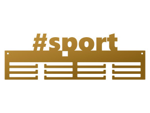 Wieszak na medale #SPORT 40 cm - złoty