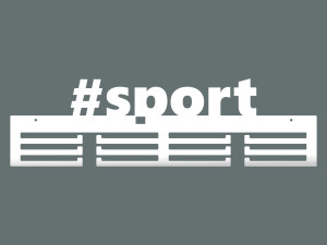 Wieszak na medale #SPORT 60 cm - biały matowy