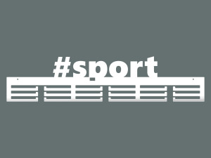 Wieszak na medale #SPORT 80 cm - biały matowy