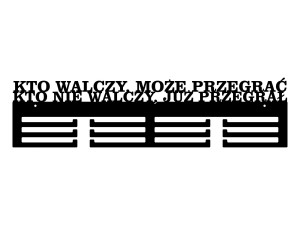 Wieszak na medale Kto walczy 60 cm - czarny matowy