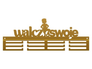 Wieszak metalowy na medale Walcz o swoje 40 cm - złoty