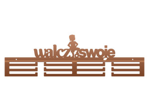 Wieszak metalowy na medale Walcz o swoje 60 cm - miedziany