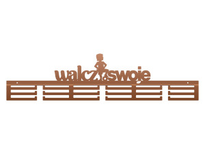 Wieszak metalowy na medale Walcz o swoje 80 cm - miedziany