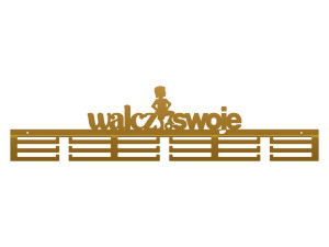 Wieszak metalowy na medale Walcz o swoje 80 cm - złoty