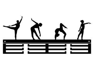 Wieszak metalowy na medale Acrobatics II 40 cm - czarny mat