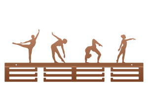 Wieszak metalowy na medale Acrobatics II 60 cm - miedziany