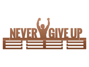 Wieszak na medale Never Give Up 2 60 cm - miedziany