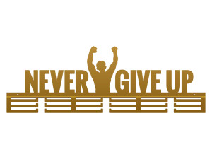 Wieszak na medale Never Give Up 2 80 cm - złoty