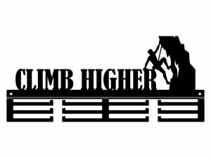 Wieszak na medale Climb Higher - czarny matowy - 40