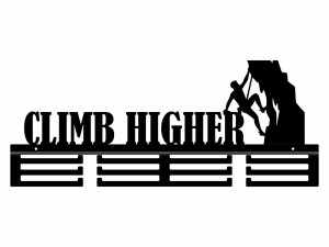 Wieszak na medale Climb Higher - czarny matowy - 60