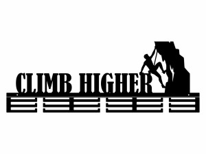 Wieszak na medale Climb Higher - czarny matowy - 80