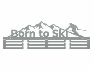 Wieszak na medale Born to Ski - srebrny - 60