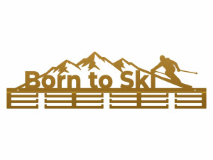 Wieszak na medale Born to Ski - złoty - 80