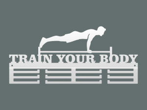 Wieszak na medale Train Your Body - biały matowy - 40