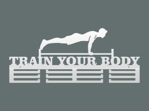Wieszak na medale Train Your Body - biały matowy - 60