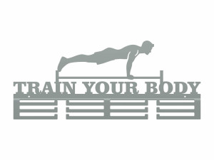 Wieszak na medale Train Your Body - srebrny - 60