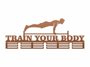 Wieszak na medale Train Your Body - miedziany - 80