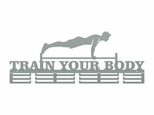 Wieszak na medale Train Your Body - srebrny - 80