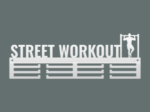 Wieszak na medale Street Workout - biały matowy - 40