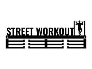 Wieszak na medale Street Workout - czarny matowy - 40