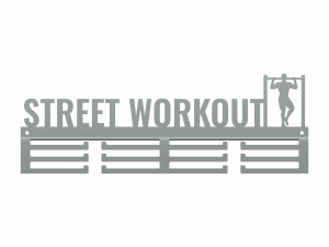 Wieszak na medale Street Workout - srebrny - 40