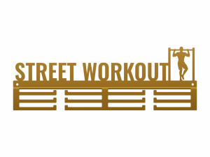 Wieszak na medale Street Workout - złoty - 40