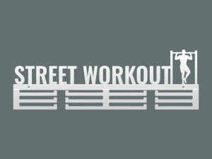 Wieszak na medale Street Workout - biały matowy - 60