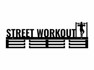 Wieszak na medale Street Workout - czarny matowy - 60