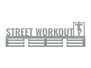 Wieszak na medale Street Workout - srebrny - 60