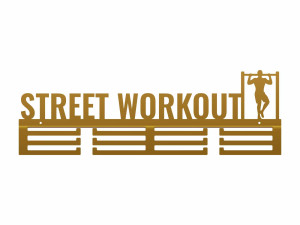 Wieszak na medale Street Workout - złoty - 60
