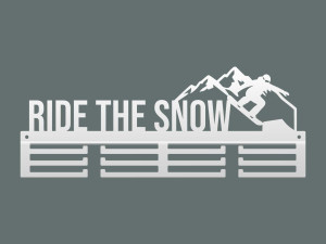 Wieszak na medale Ride The Snow - biały matowy - 40