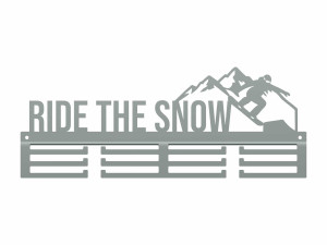 Wieszak na medale Ride The Snow - srebrny - 40