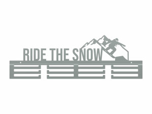 Wieszak na medale Ride The Snow - srebrny - 60
