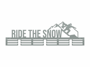 Wieszak na medale Ride The Snow - srebrny - 80
