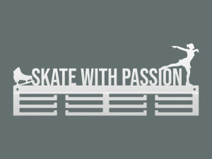 Wieszak na medale Skate With Passion - biały matowy - 40