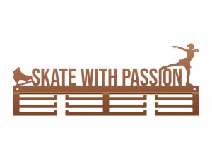 Wieszak na medale Skate With Passion - miedziany - 40