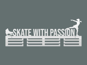 Wieszak na medale Skate With Passion - biały matowy - 60
