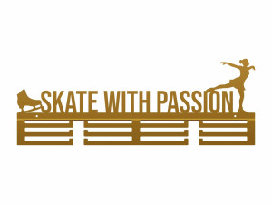 Wieszak na medale Skate With Passion - złoty - 60
