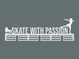 Wieszak na medale Skate With Passion - biały matowy - 80