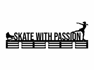 Wieszak na medale Skate With Passion - czarny matowy - 80