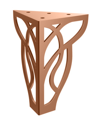 Nóżka meblowa Louis 15 cm - miedziany