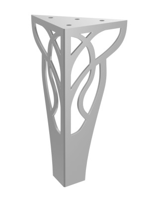 Noga do szafki Louis 20 cm - srebrny