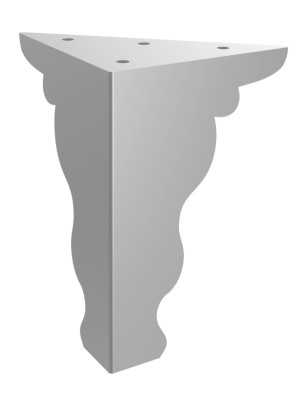 Nóżka meblowa Palace 15 cm - srebrny