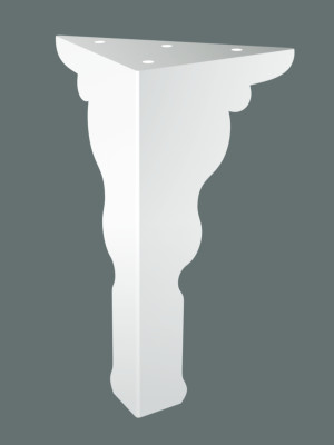 Noga do szafki Palace 20 cm - biały matowy