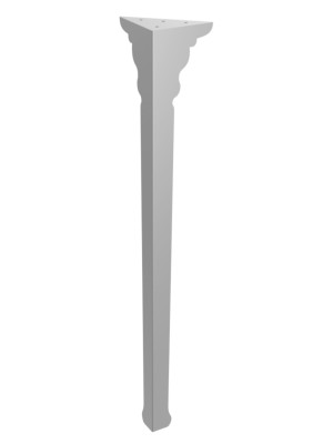 Noga do stołu Palace 72 cm - srebrny